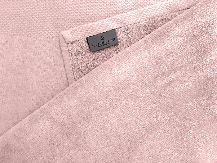 LINNICKVelours Handdoek  Katoen 50x100cm - light pink - Set van 10