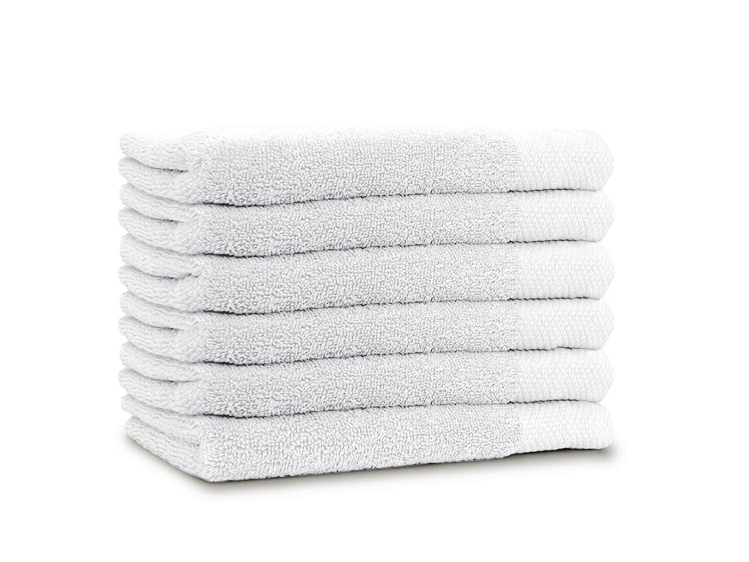 LINNICK Diamond Badstof Handdoek 60x110cm - white - set van 6