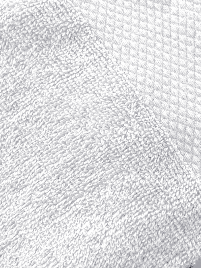 LINNICK Diamond Badstof Handdoek 60x110cm - white - set van 6