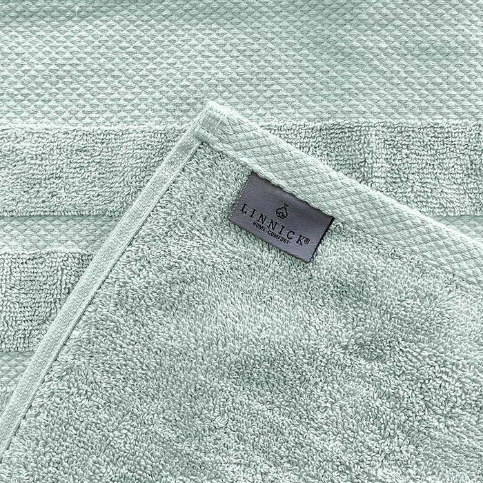 LINNICKBadstof Badlaken  Katoen 70x140cm - soft green - set van 4