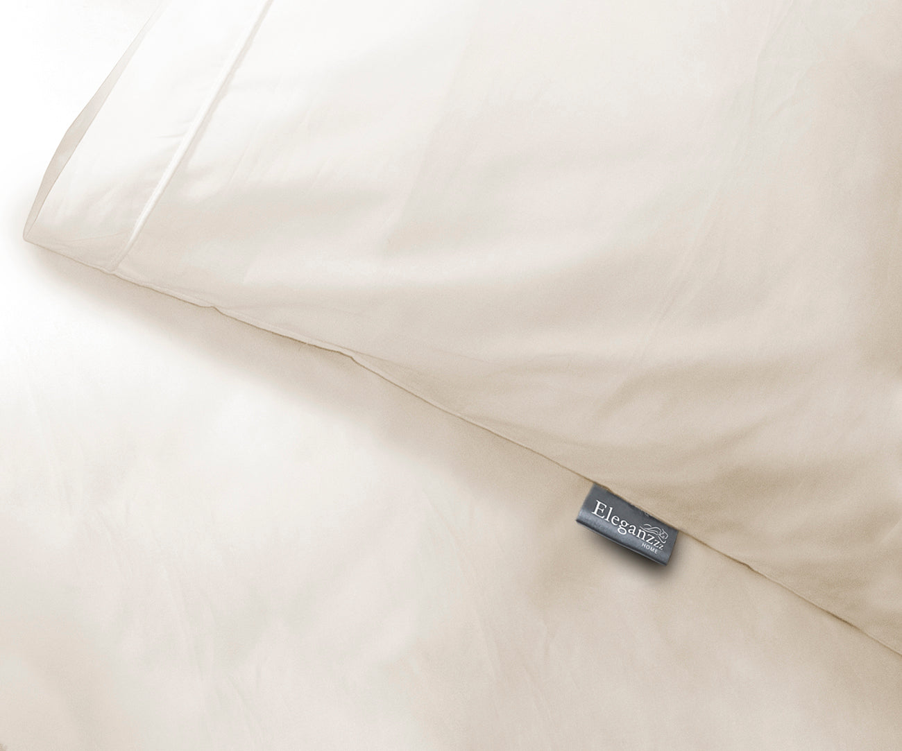 Eleganzzz Dekbedovertrek Uni Perkal Katoen Met Bies - ivoor