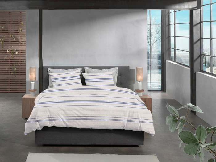 Heckett Lane Dekbedovertrek Flanel Mattia - grey