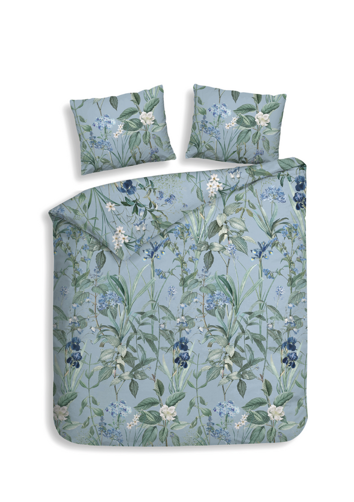 Heckett Lane Dekbedovertrek Flanel Martina - blue