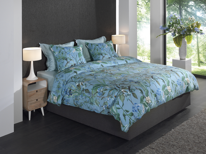 Heckett Lane Dekbedovertrek Flanel Martina - blue