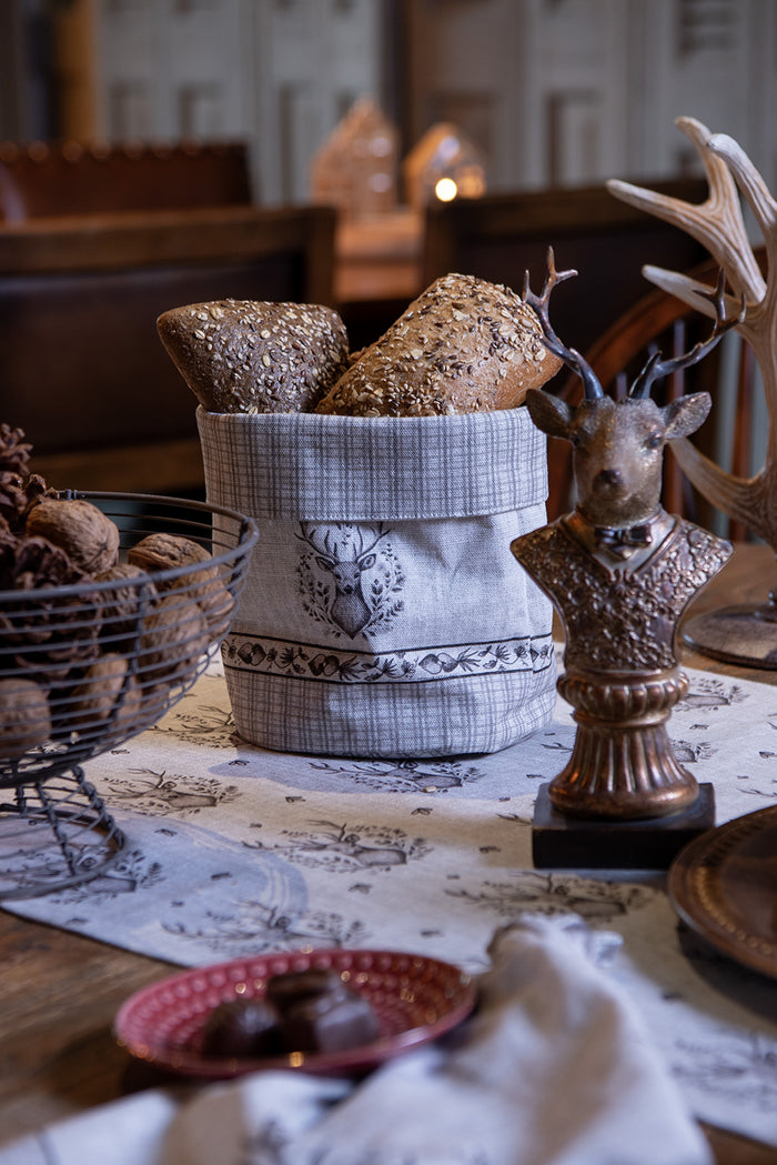 Clayre & Eef Theedoek 50x70 cm Beige Katoen Hert Keukenhanddoek