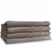 LINNICKVelours Badlaken  Katoen 70x140cm - taupe - Set van 4