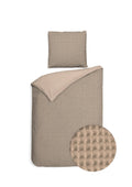 Heckett Lane Dekbedovertrek Katoen Vafala - pale khaki