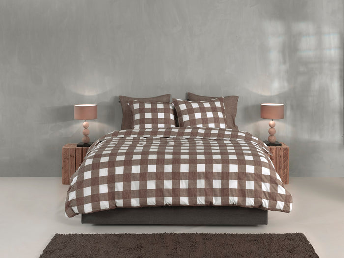 Zo Home Dekbedovertrek Katoen Quattro di Lino - palm taupe