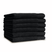 LINNICKVelours Handdoek  Katoen 50x100cm - black - Set van 10