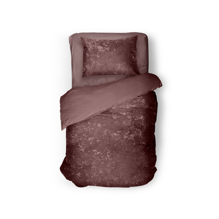 Eleganzzz Dekbedovertrek Crushed Velvet - rose