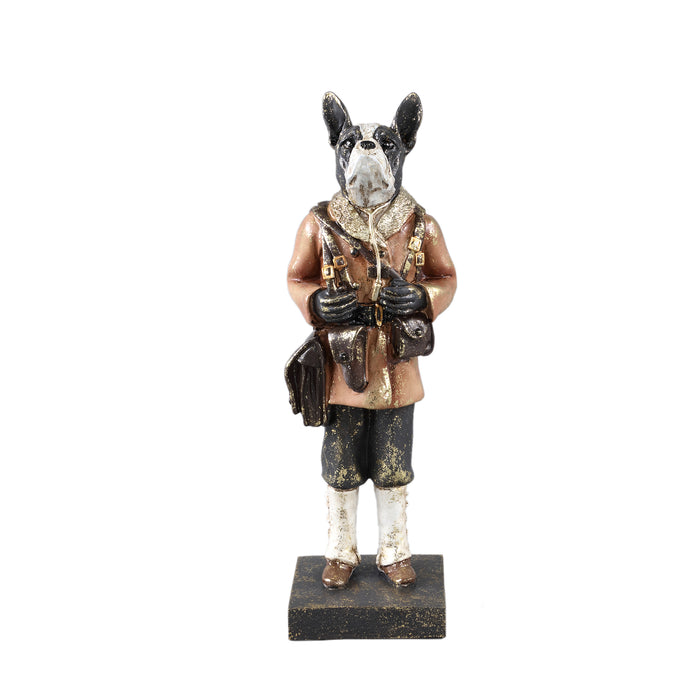 PTMD Arne Brown Poly Dog Statue