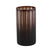 PTMD Linesa Brown Carved Glass Round Vase Matt Finish M