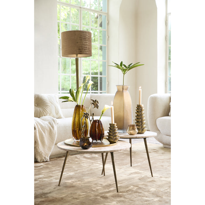 Light&living Vaas 24,5x22,5x50,5 cm VELIKO glas donker bruin