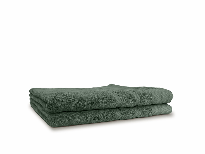 LINNICKBadstof Badlaken  Katoen 70x140cm - olive green - 2X