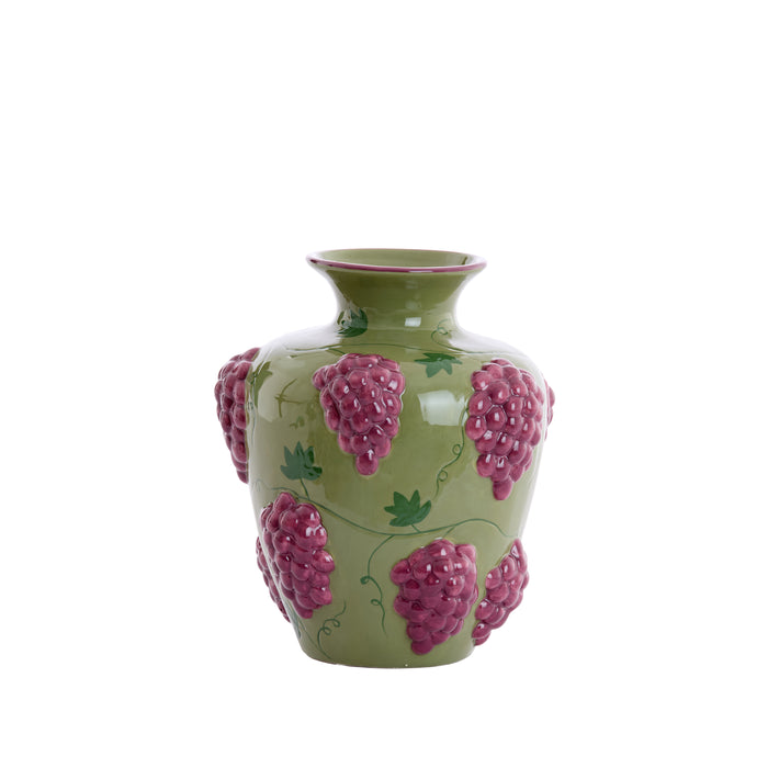 Light&living Vaas deco Ø21,5x26 cm GRAPE keramiek donker groen-aube...