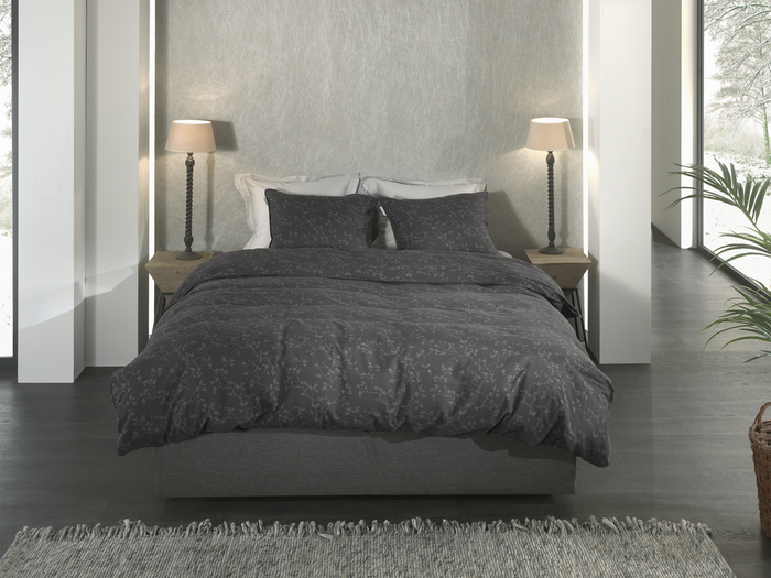Heckett Lane Dekbedovertrek Flanel Alloro - anthracite