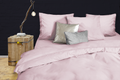 Eleganzzz Dekbedovertrek Uni Perkal Katoen Met Bies - roze