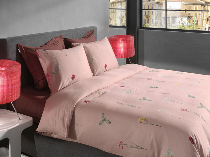 Heckett Lane Dekbedovertrek Katoen Satijn Flores - pink
