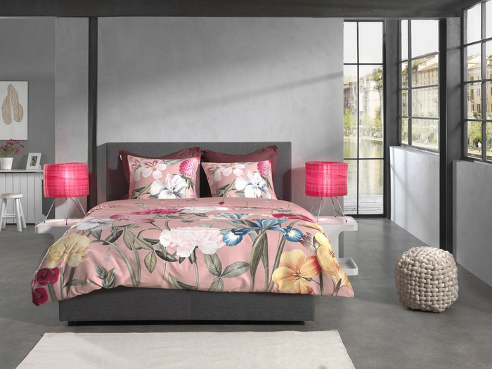 Heckett Lane Dekbedovertrek Katoen Satijn Flores - pink