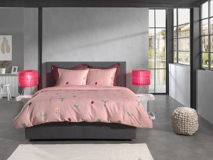 Heckett Lane Dekbedovertrek Katoen Satijn Flores - pink