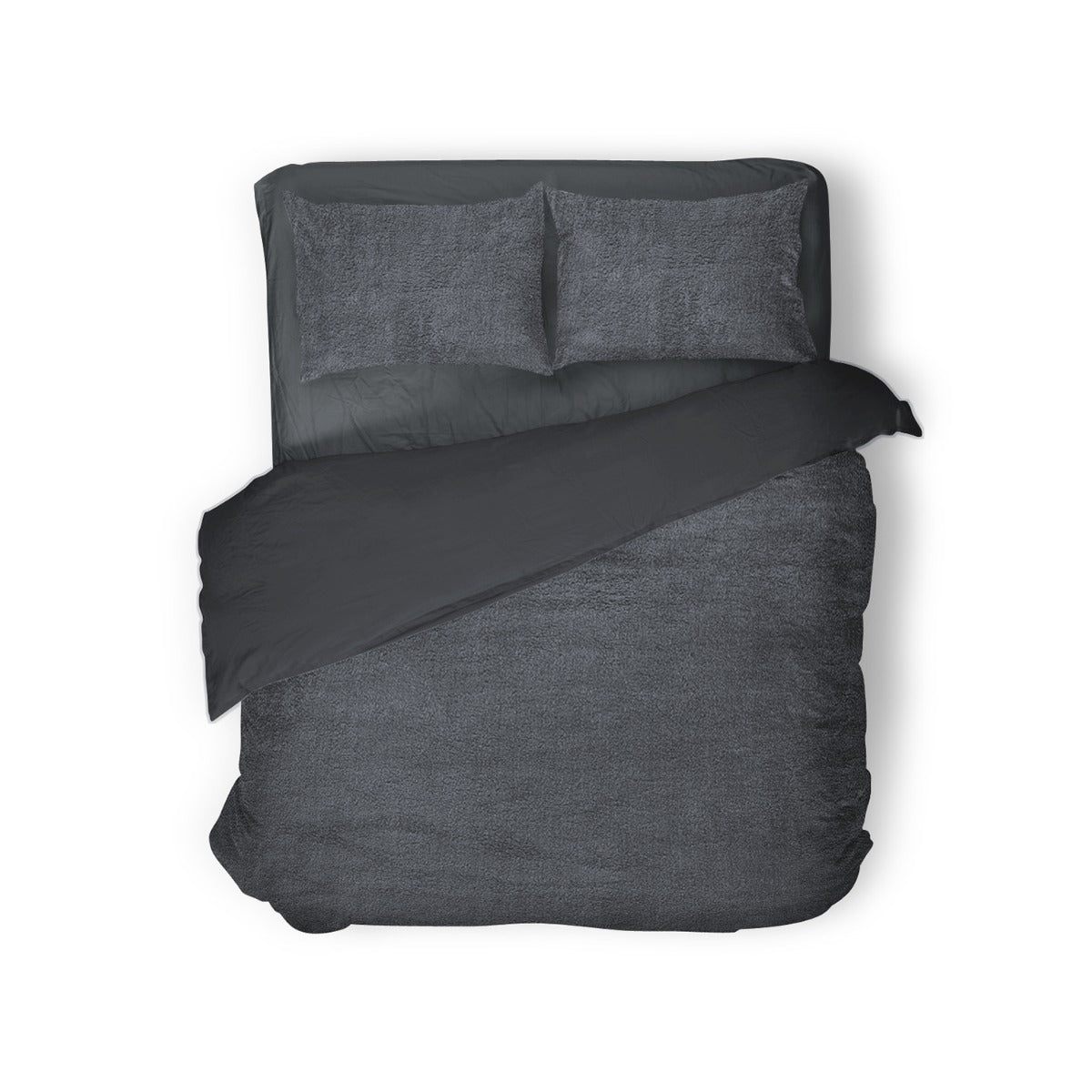 Eleganzzz Dekbedovertrek Teddy Pluche - anthracite