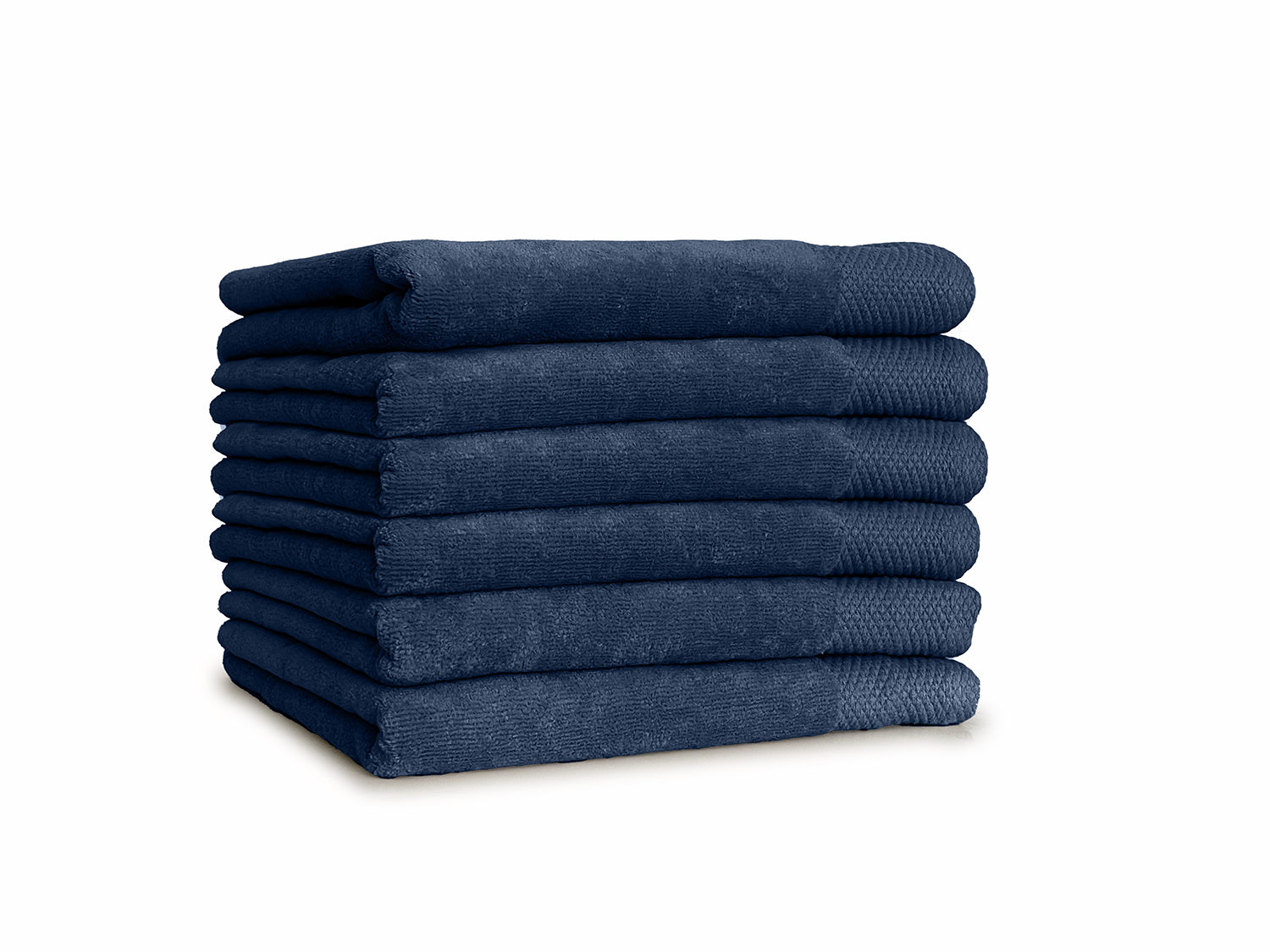 LINNICKVelours Handdoek  Katoen 50x100cm - ocean blue - Set van 10