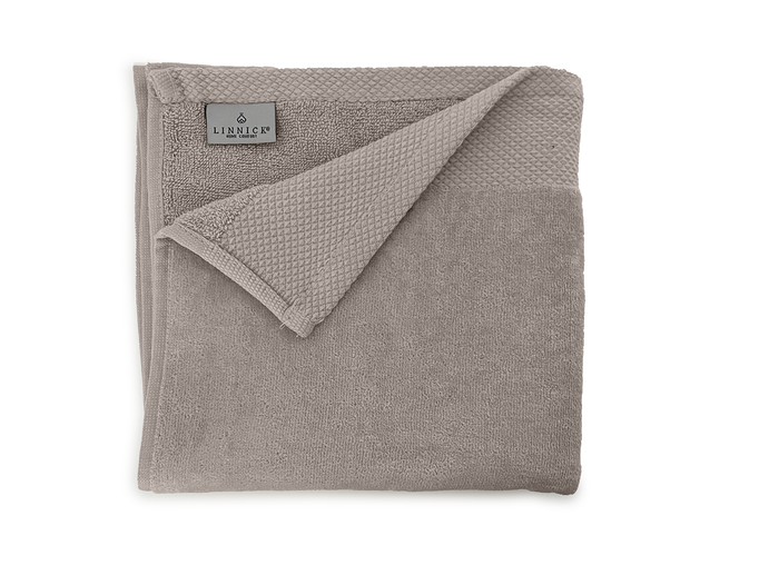 LINNICKVelours Handdoek  Katoen 50x100cm - taupe - Set van 10