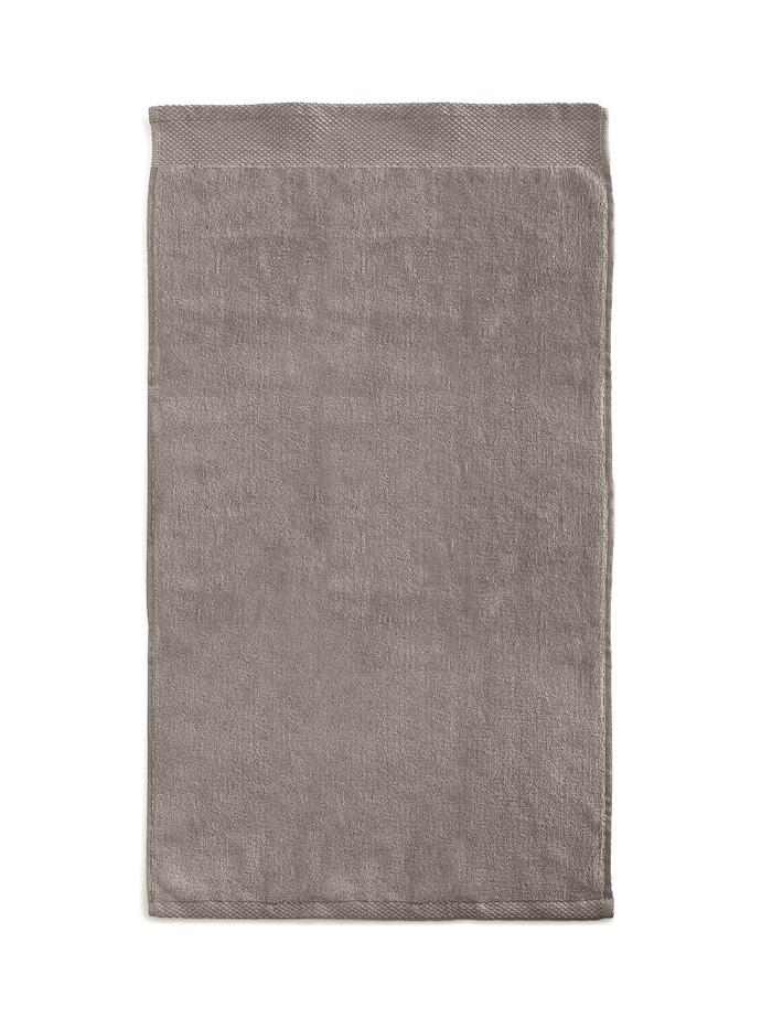 LINNICKVelours Handdoek  Katoen 50x100cm - taupe - Set van 10