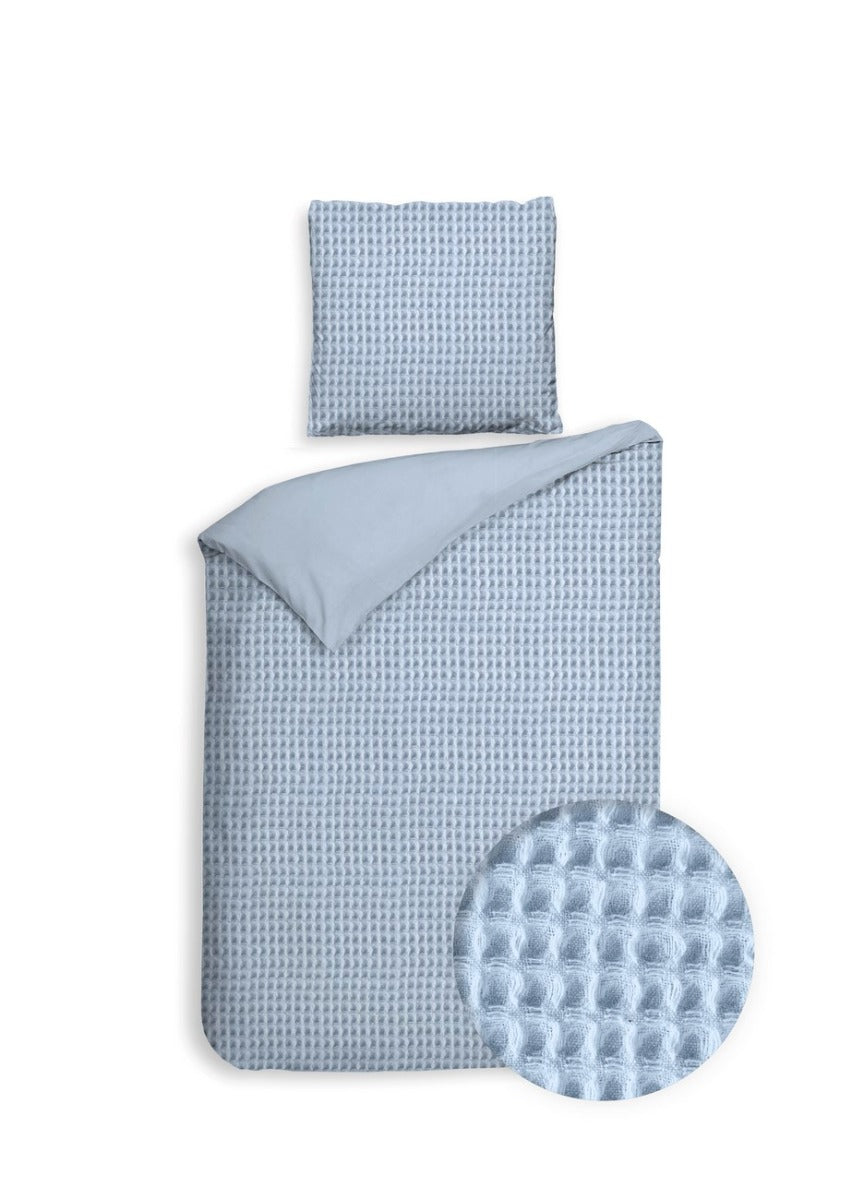 Heckett Lane Dekbedovertrek Katoen Vafala - ice blue