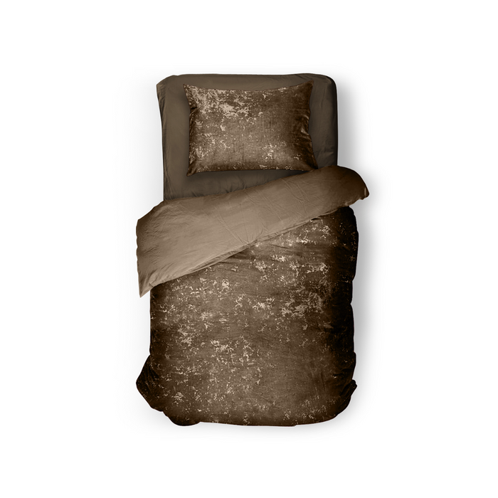 Eleganzzz Dekbedovertrek Crushed Velvet - gold