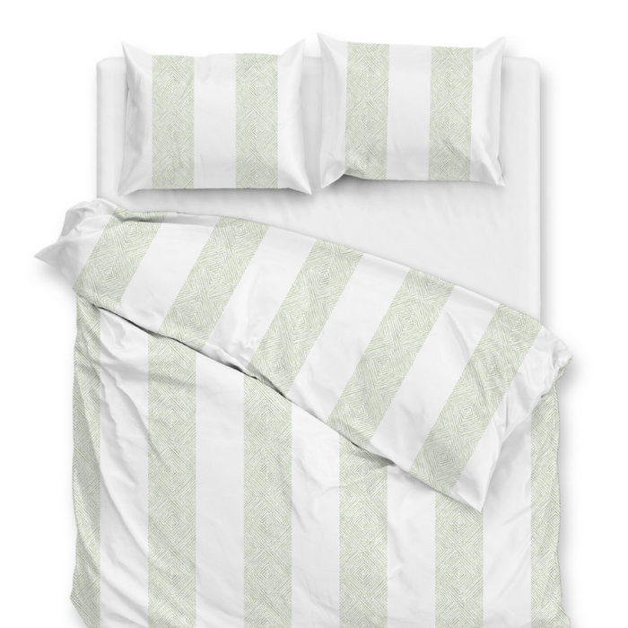 Zo Home Dekbedovertrek Katoen Satijn Tratti di Satinado - foam green