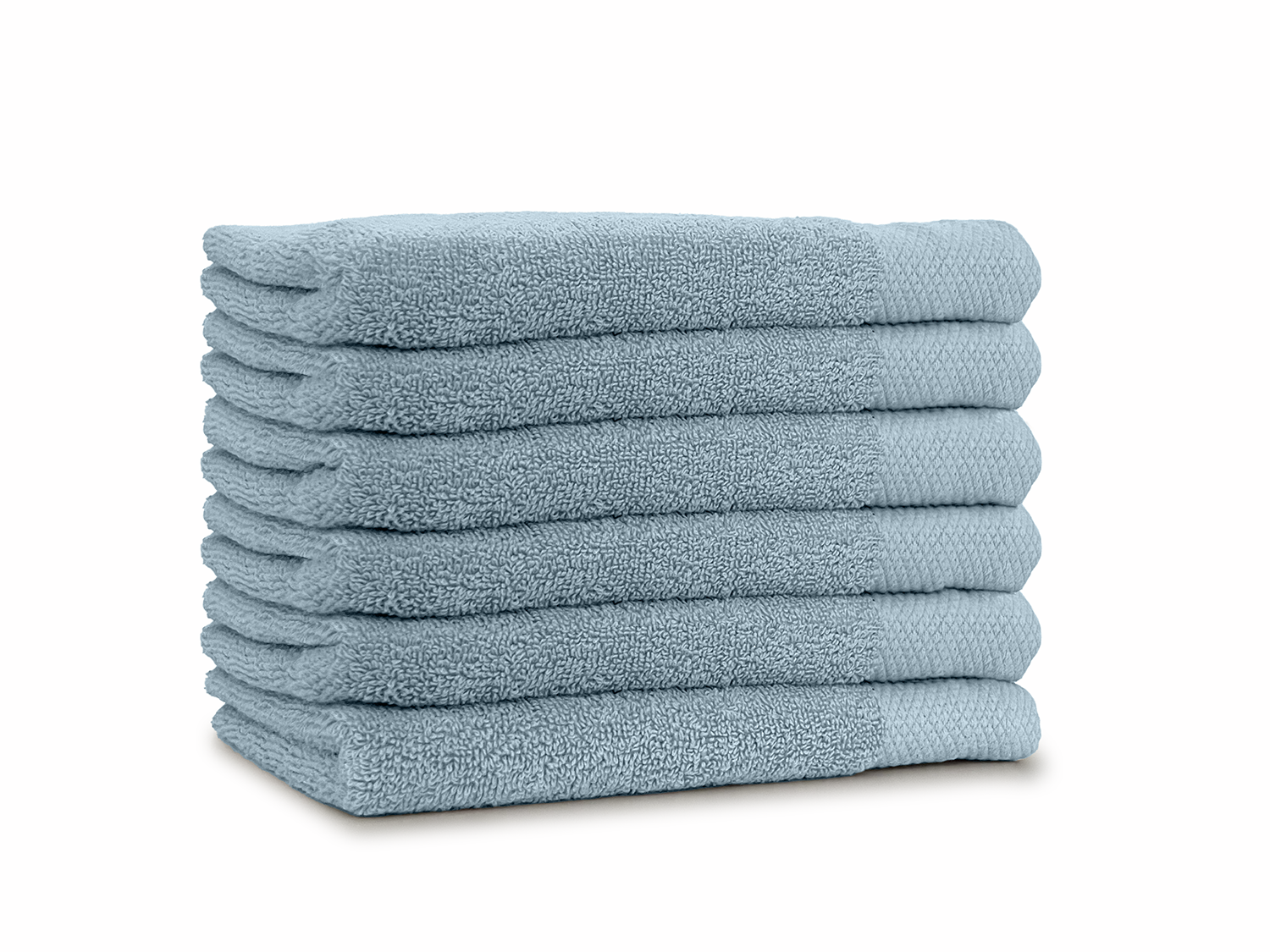 LINNICK Diamond Badstof Handdoek 60x110cm - denim - set van 6