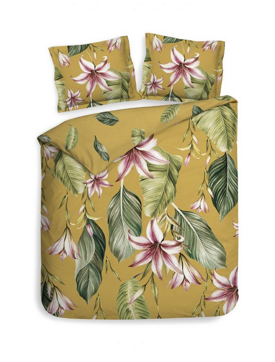 Heckett Lane Dekbedovertrek Katoen Satijn Lilie - yellow