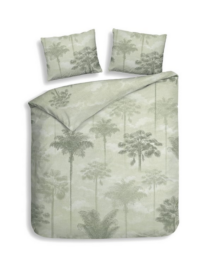 Heckett Lane Dekbedovertrek Katoen Twill Heron - green
