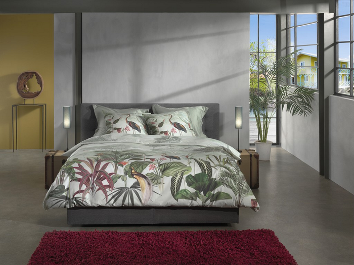 Heckett Lane Dekbedovertrek Katoen Twill Heron - green