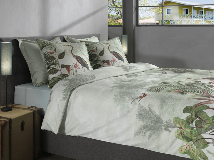 Heckett Lane Dekbedovertrek Katoen Twill Heron - green