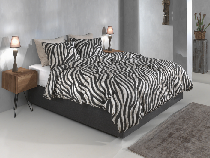Zo Home Dekbedovertrek Flanel Zebrato - natural