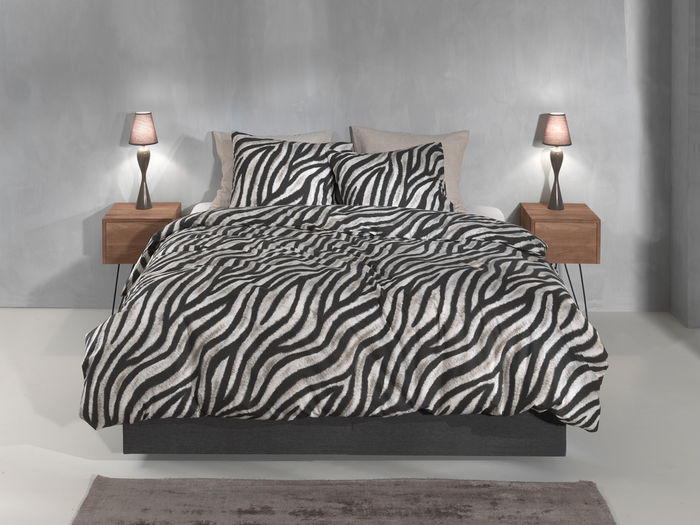 Zo Home Dekbedovertrek Flanel Zebrato - natural
