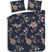 Heckett Lane Dekbedovertrek Flanel Daisy - navy blue