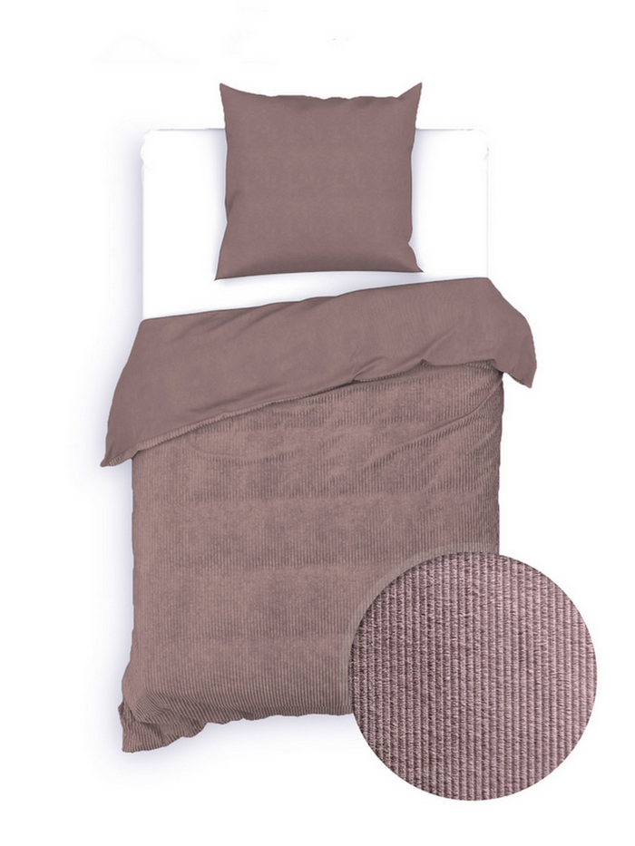 Zo Home Dekbedovertrek Katoen Velluto a Coste - blush rose