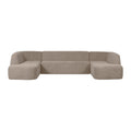 WOOOD Sloping U-bank – Chenille - Naturel Melange