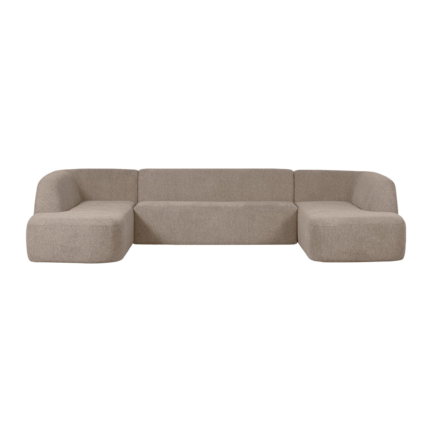 WOOOD Sloping U-bank – Chenille - Naturel Melange