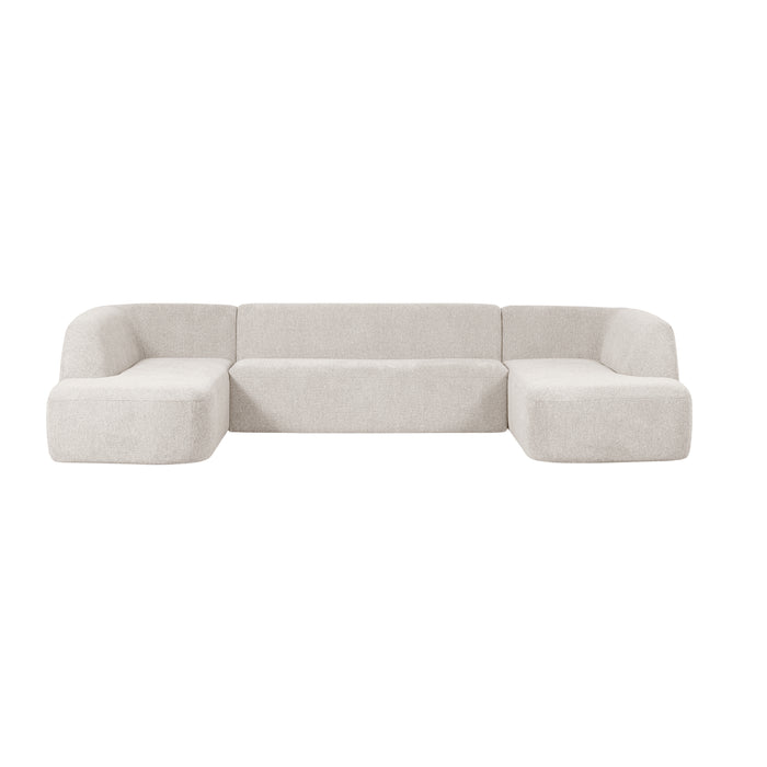 WOOOD Sloping U-bank – Chenille - Pearl Melange
