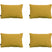 Madison -  Sierkussen Panama mustard - Ca. 40x60 cm - Set van 4