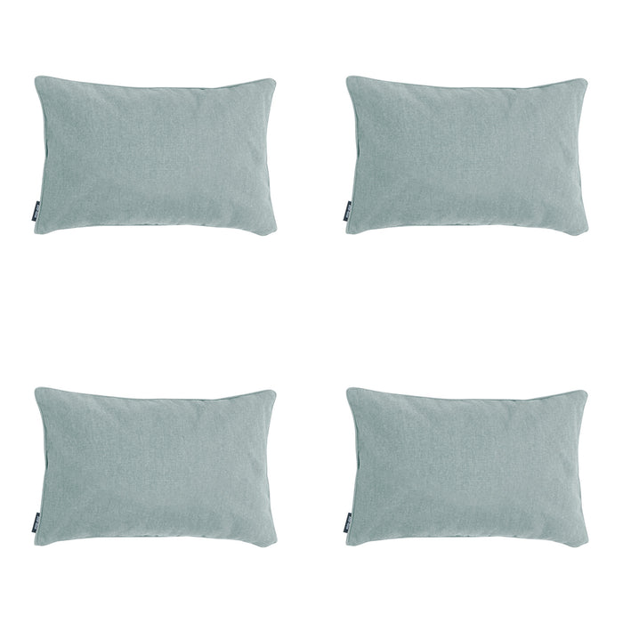 Madison -  Sierkussen Silver canvas eco+ - Ca. 30x50 cm - Set van 4