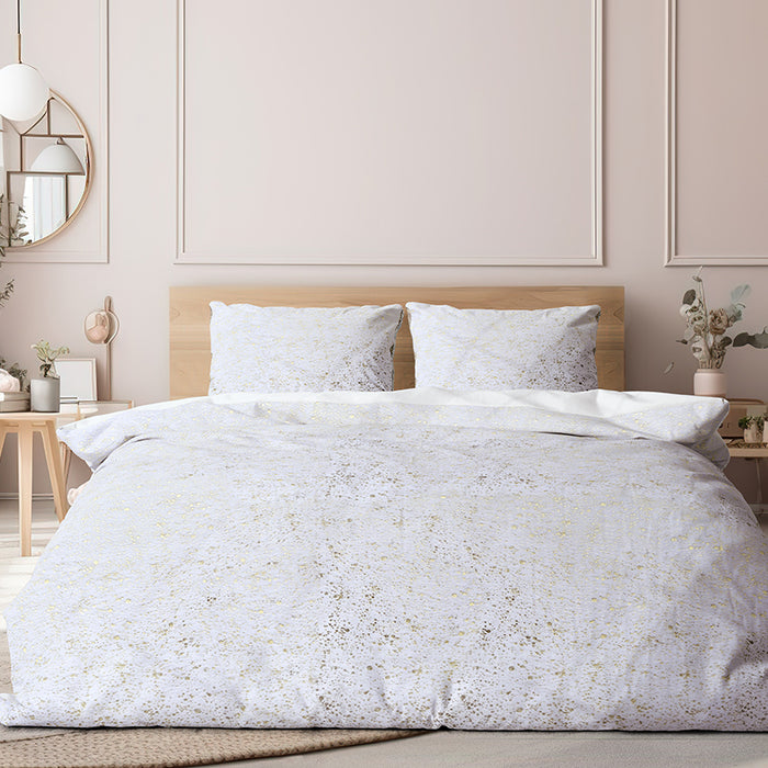 Eleganzzz Dekbedovertrek Foil Velvet - white