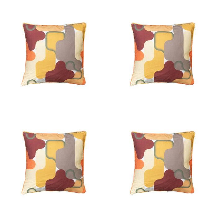 Madison -  Sierkussen Grafi bordo - Ca. 50x50 cm - Set van 4
