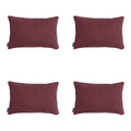 Madison -  Sierkussen Bordeaux canvas eco+ - Ca. 30x50 cm - Set van 4