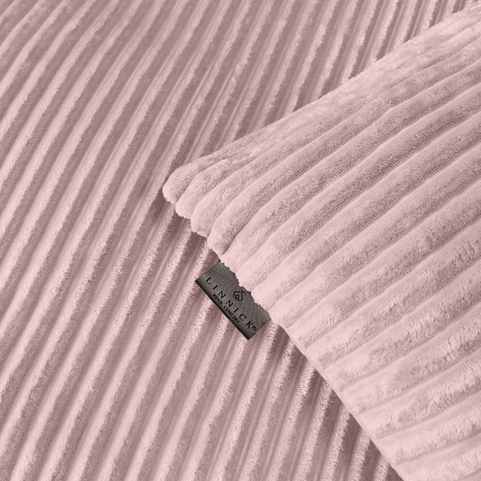 Eleganzzz Dekbedovertrek Teddy Rib Fleece - light pink