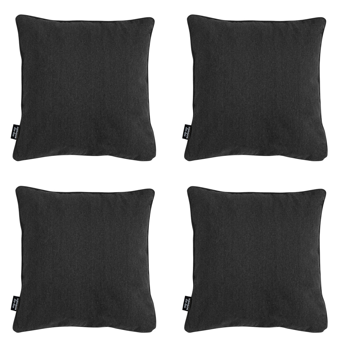 Madison -  Sierkussen Black canvas eco+ - Ca. 50x50 cm - Set van 4